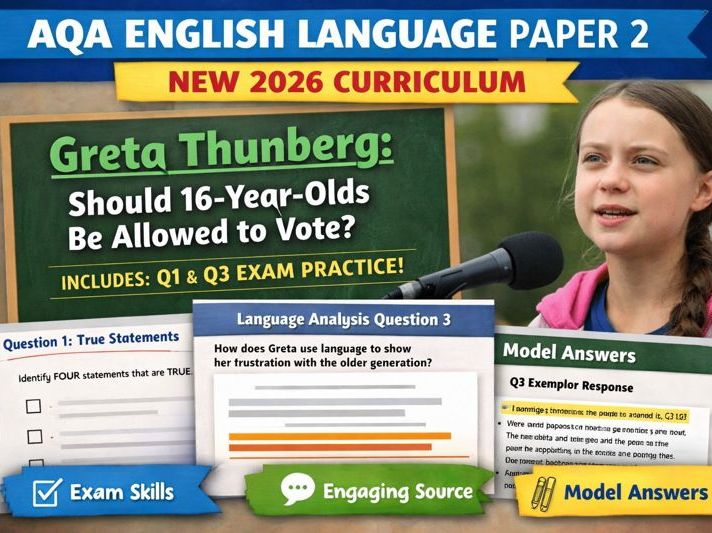 AQA English Language Paper 2 Lesson 2026 | Greta Thunberg Speech | GCSE Reading & Analysis
