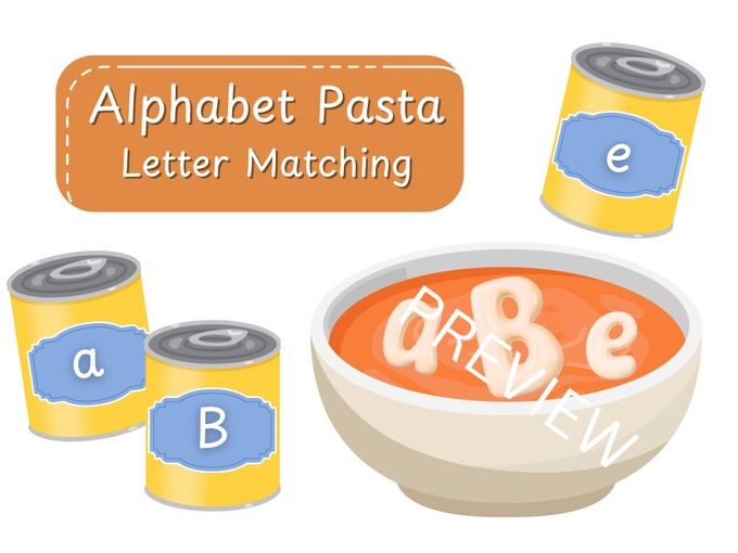 Alphabet Pasta Letter Matching
