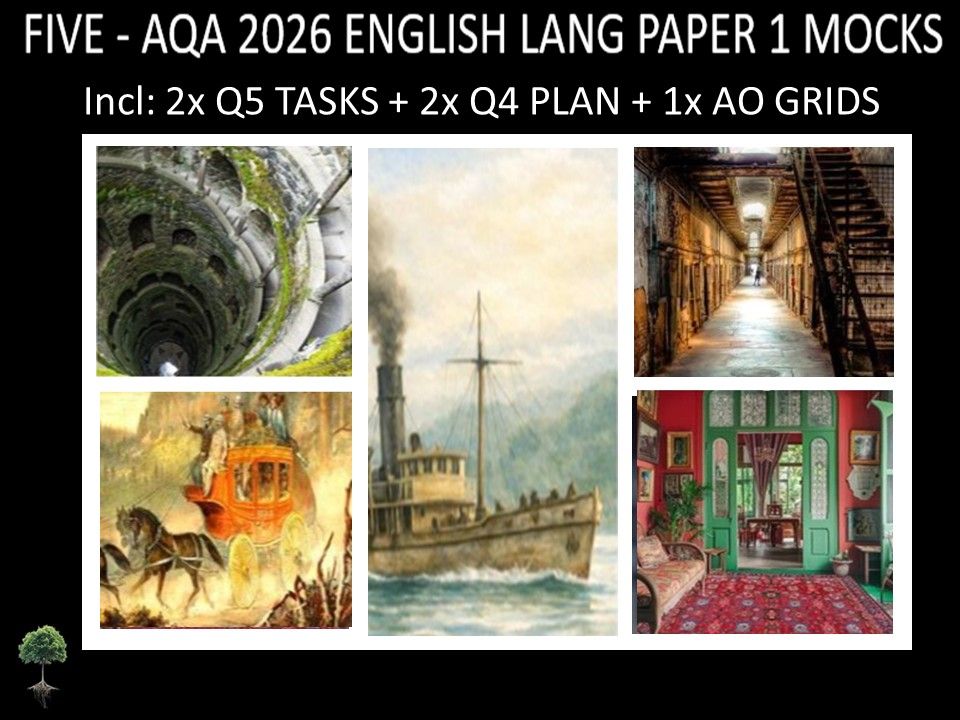FIVE - AQA PAPER 1 | 2026 FULL MOCKS | Q5 TASKS | Q4 PLAN  |  AO GRIDS