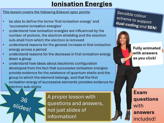 Ionisation Energies AS (click for video preview)