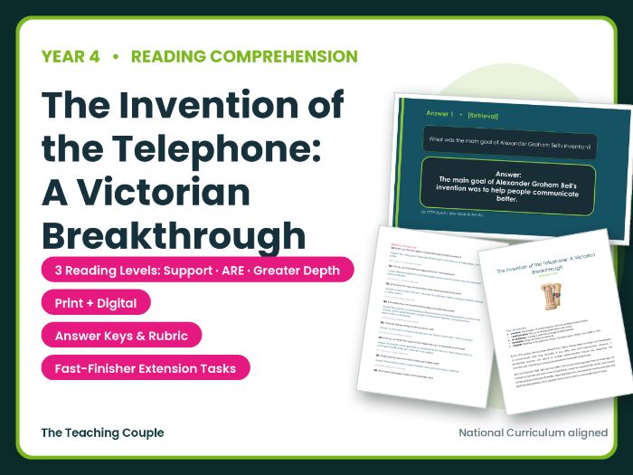 The Invention of the Telephone Reading Comprehension | Year 4 (KS2)
