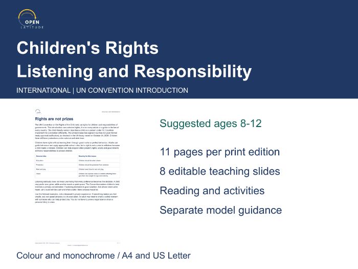 Children’s Rights Activities | Listening, Decisions & Responsibilities