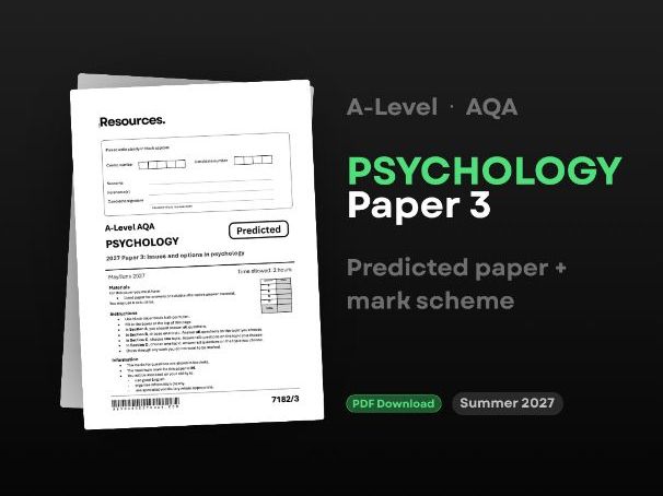 Predicted Paper 3 2027 A-Level Psychology AQA