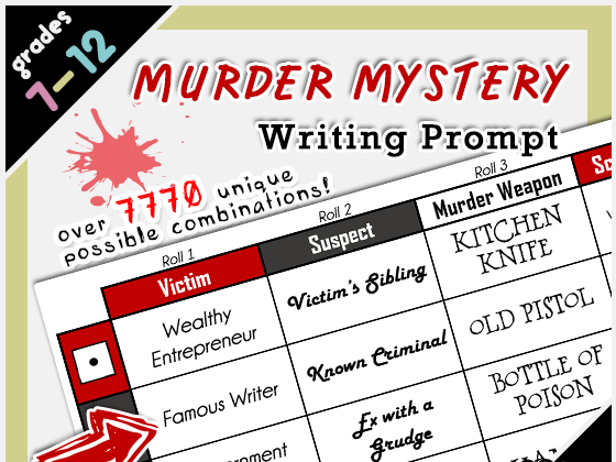 Murder Mystery Roll-A Writing Prompt