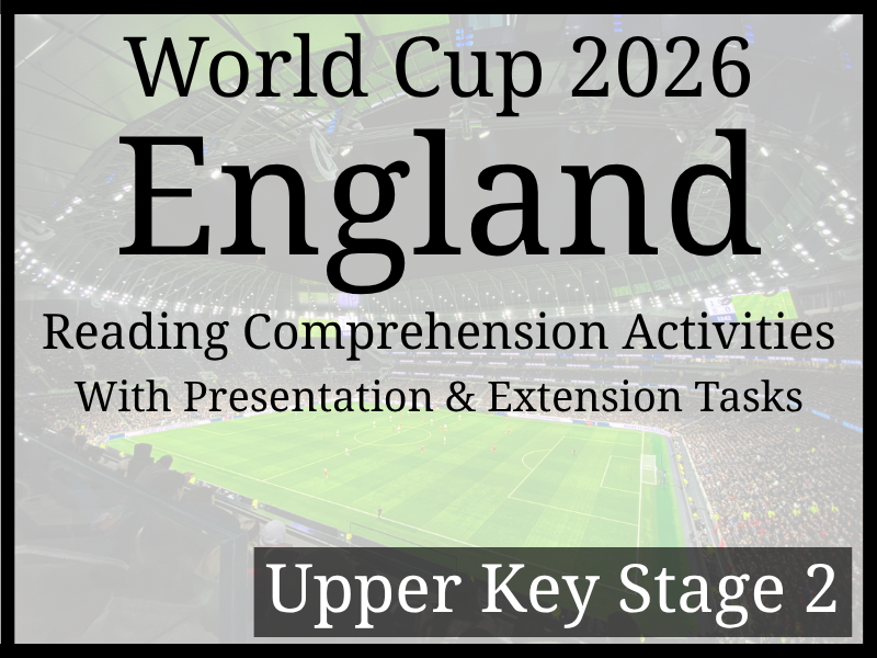 England World Cup 2026 Reading Comprehension | Year 5 & Year 6 | UKS2