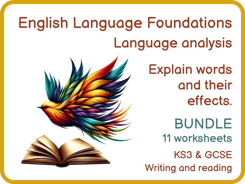 Language Analysis Bundle KS3 GCSE English Language