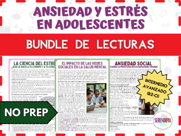 Stress Anxiety & Social Media Reading Comprehension Spanish Level B2-C1-C2 | Salud Mental Lectura