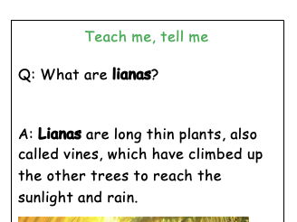 Ecosystems Teach me, tell me
