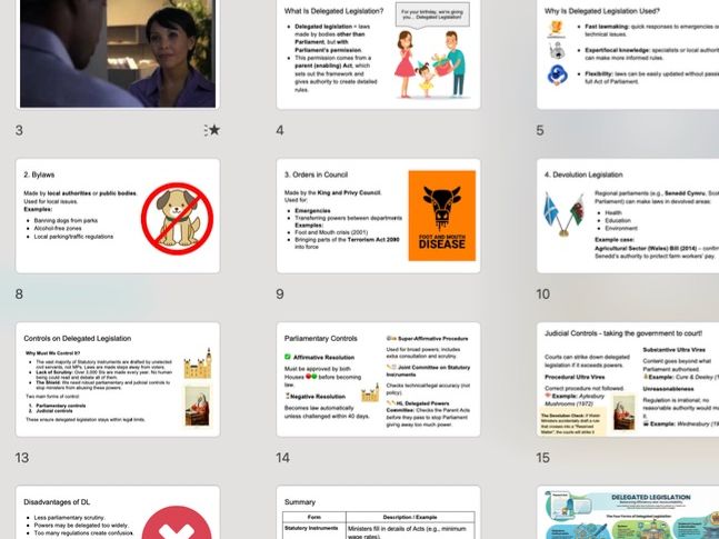 A-Level Law: PowerPoint Delegated Legislation (WJEC/Eduqas/OCR/AQA)