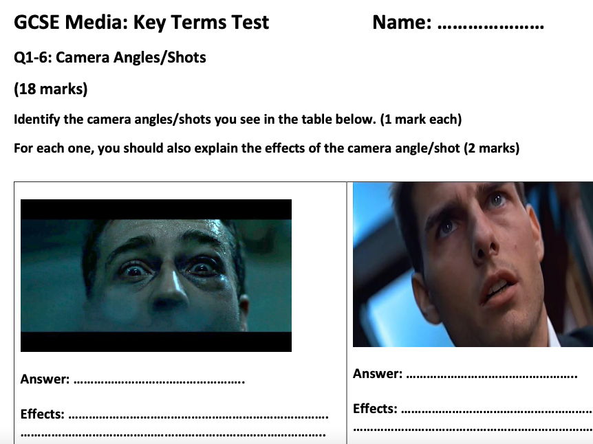 Media Terminology Tests