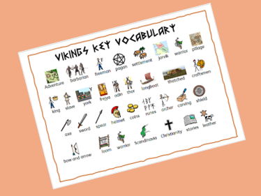 The Viking Widgit Vocabulary Mat