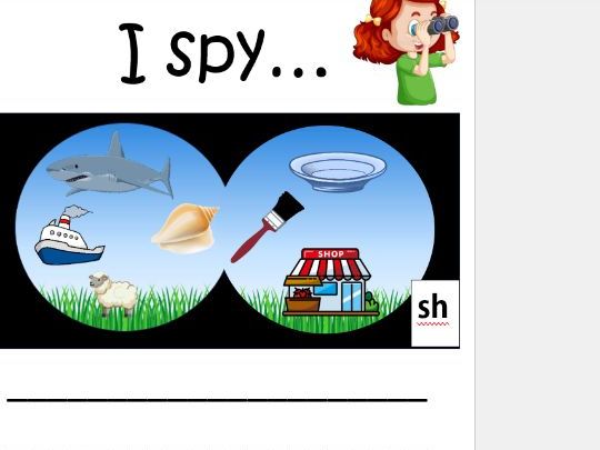 Phonics Ispy - th,ch,sh