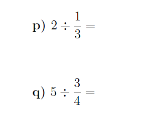 Adding, subtracting, multiplying and dividing fractions and whole ...