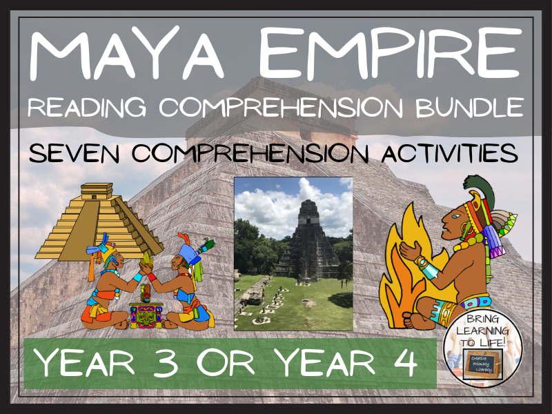 Maya Empire Reading Comprehension Bundle | Year 3 or Year 4