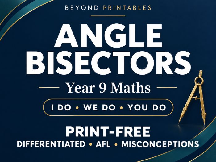 Constructing Bisectors of Angles | I Do, We Do, You Do | Year 9 Maths print-free LESSON