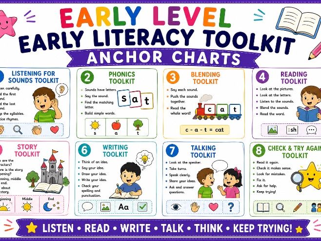 Early Literacy Toolkit Early Level Anchor Charts