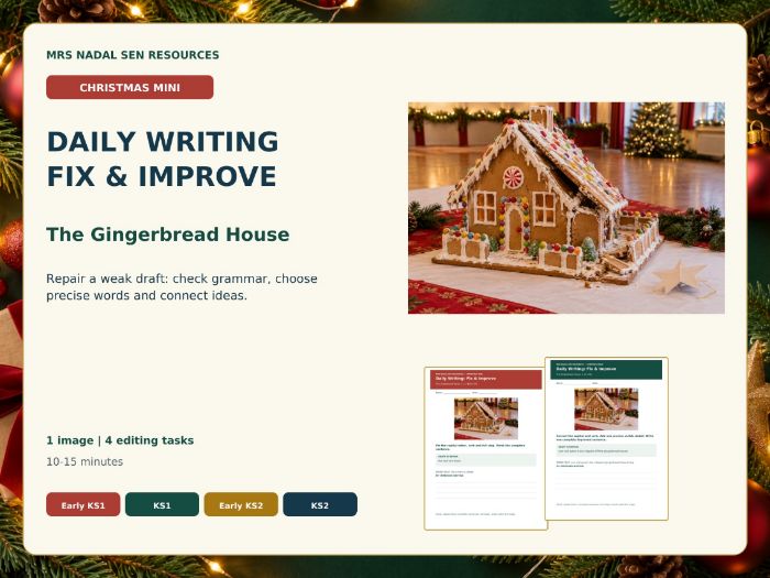 Christmas Daily Writing | Fix & Improve Mini