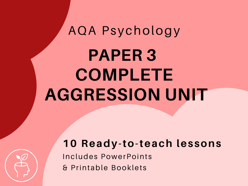 AQA A-Level Psychology: Full Aggression Topic [2025 Specification]