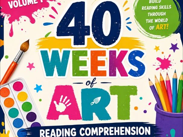 40 Weeks of Art Reading Comprehension Activities | Volume 1 | KS3 Art Literacy & Cover Work Tasks