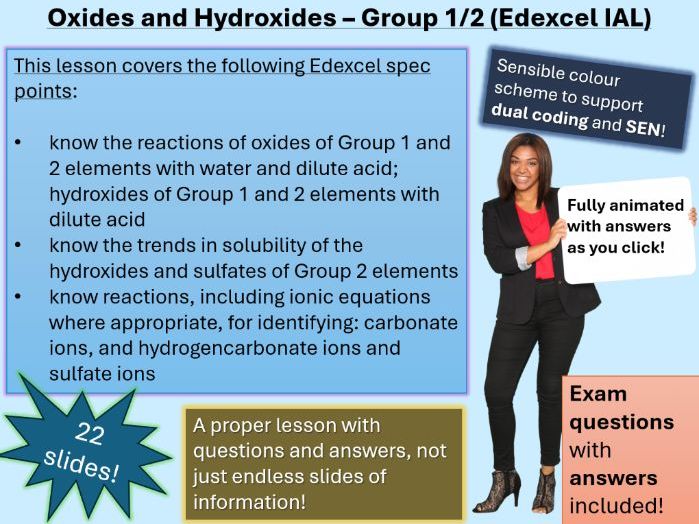 Group  1 & 2 Oxides and Hydroxides | Full Lesson (click for video preview)