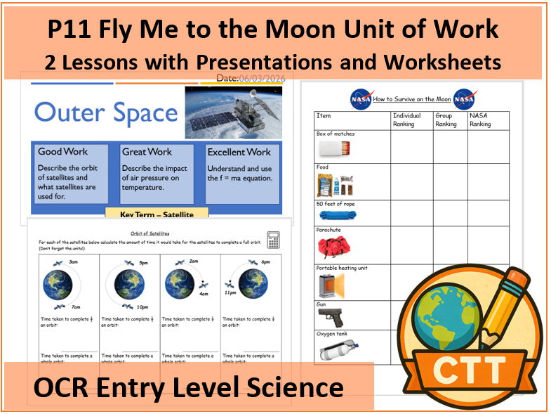 OCR Entry Level Science - P11 Fly Me to the Moon - 2 Lessons
