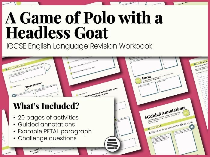 A Game of Polo | iGCSE English Language Revision Workbook
