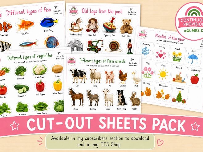 Cut outs for making a book