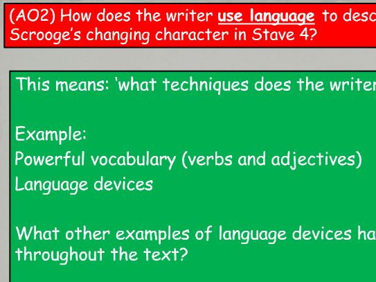 AQA GCSE A Christmas Carol Stave 4 Revision