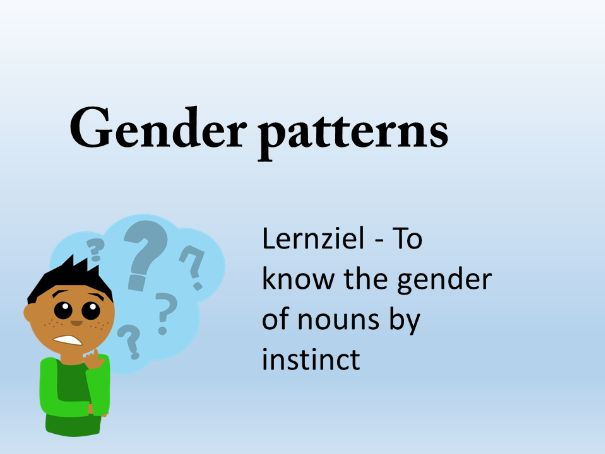 Gender patterns in German