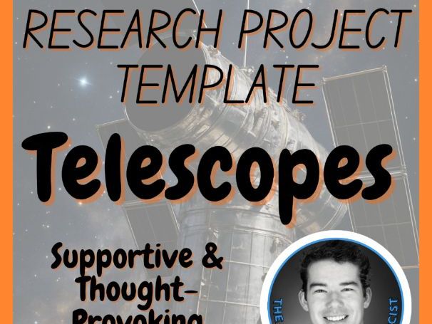 Telescopes | Space Science Research Project Template | Digital + Print