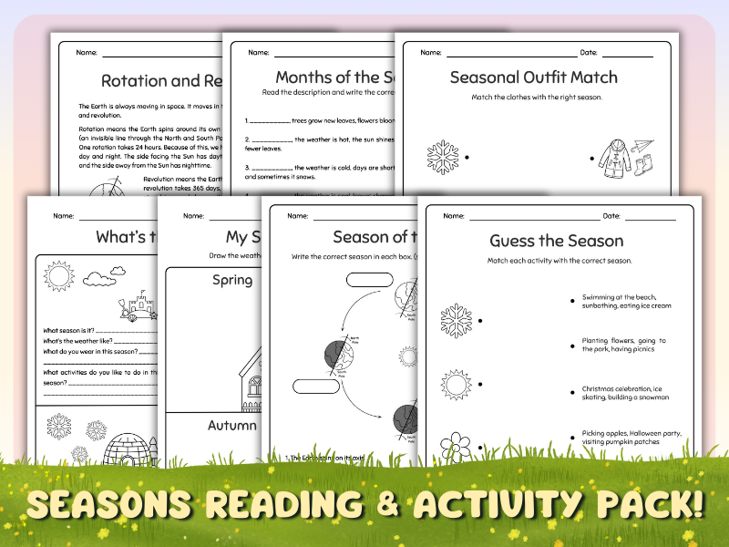 Seasons Reading & Activity Pack!