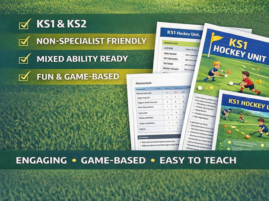 Primary Field Hockey Unit – 14 Lessons (KS1 & KS2) Grab &Teach