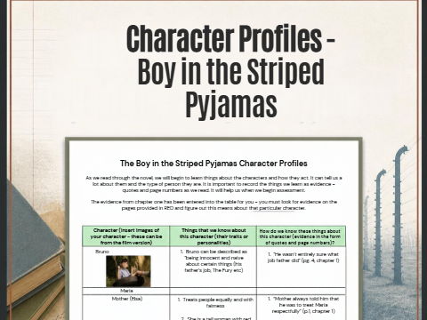 Character Profiles - Boy in the Striped Pyjamas