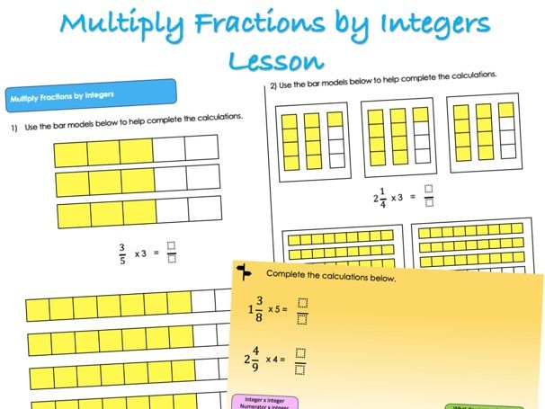 Year 6 Fractions (B) - Multiply Fractions by Integers Lesson