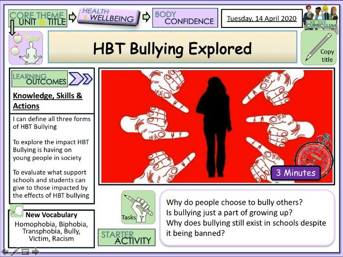 HBT Bullying in all its Forms PSHE Teaching Resources