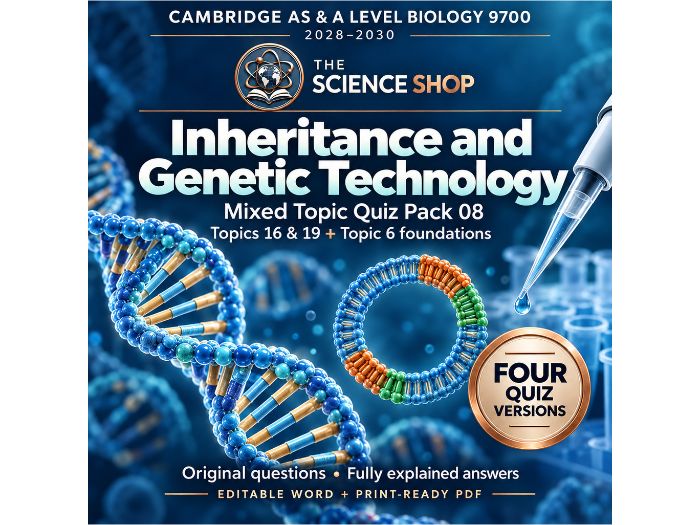 Inheritance and Genetic Technology | Cambridge A Level Biology 9700 | 4 Revision Quizzes