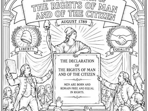 French Revolution Colouring Page- The Declaration of the Rights of Man