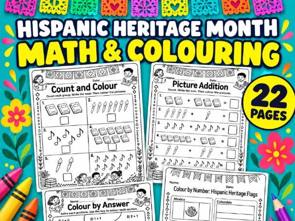 Hispanic Heritage Month Activities Math Worksheets Flag Coloring Hispanic Craft