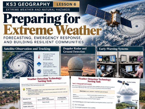 KS3 Geography | Preparing for Extreme Weather | PowerPoint & Differentiated Worksheets | Lesson 6