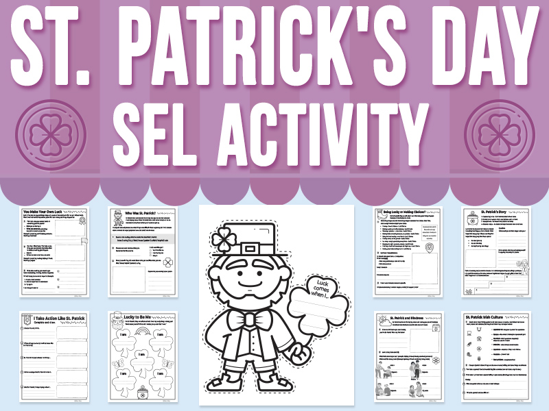 St. Patrick's Day Worksheets Life Lessons Reflection 1st-3rd SEL Activity