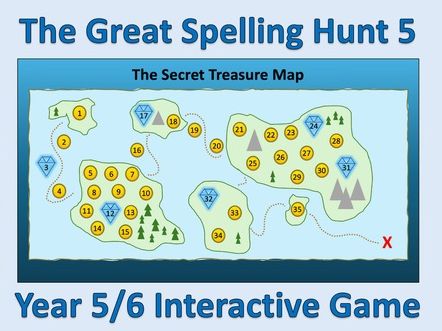 Year 5/6 Spelling Rules - Interactive Treasure Hunt (Game 5)