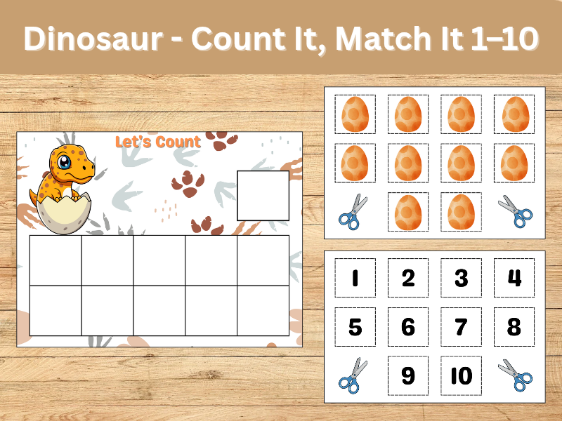 Dinosaur - Count It, Match It 1–10