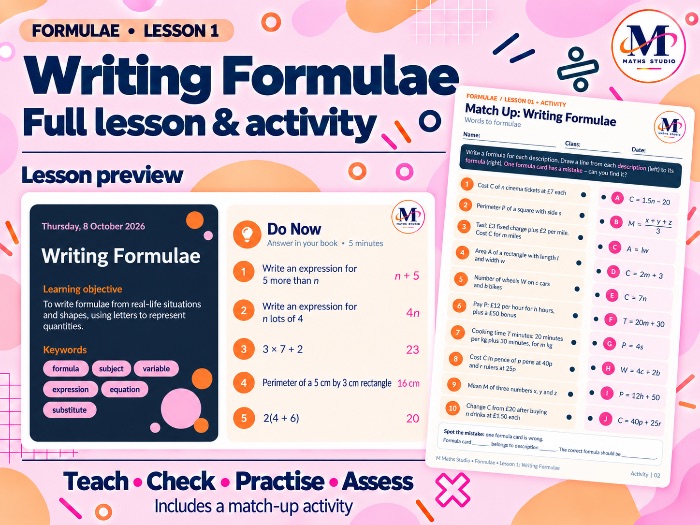 Writing Formulae | Lesson & Activity