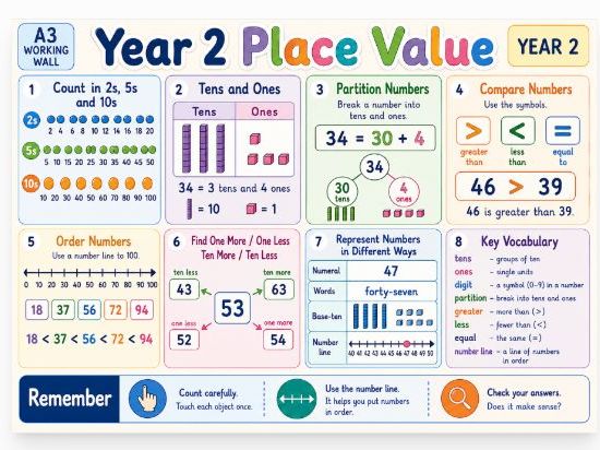 FREE Year 2 Place Value Working Wall