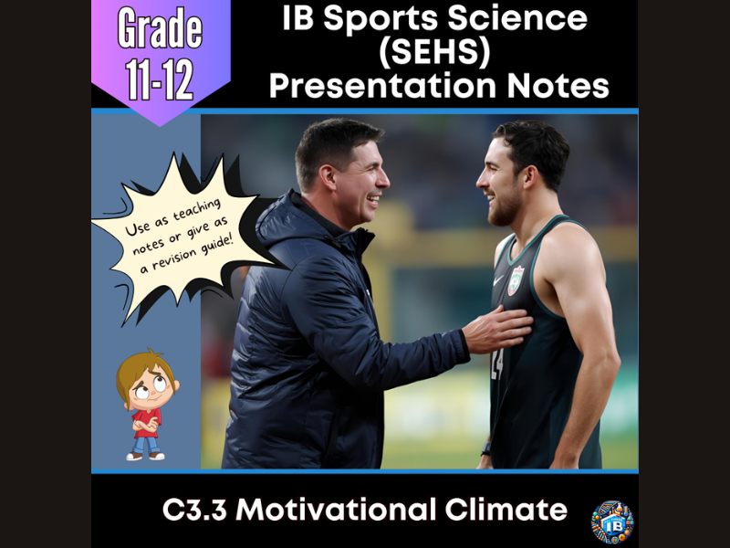 IB SEHS C3.3: Motivational Climate Teaching Notes & Revision Guide 2026