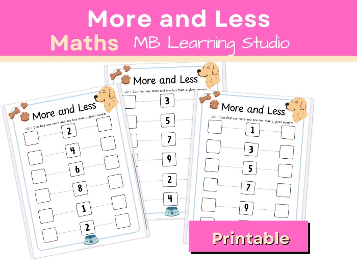 Pet Themed More and Less