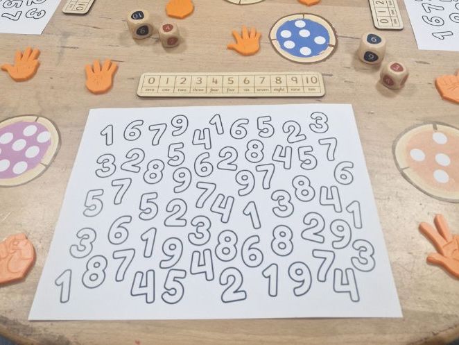 Number hunt and subitising cards