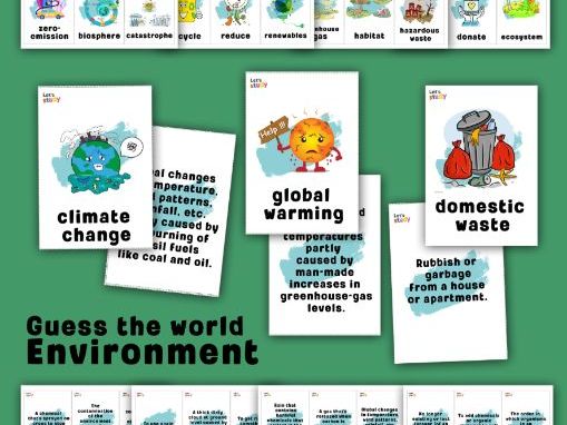 Environment Vocabulary Game | Guess the Word ESL Speaking Activity for Kids