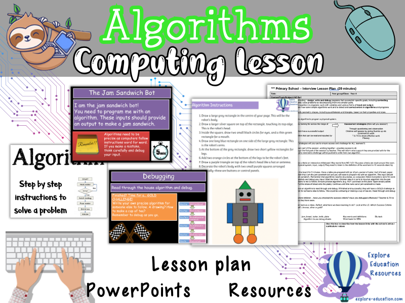 Outstanding Computing Interview Lesson – Algorithms (KS2) | Jam Sandwich Bot Activity