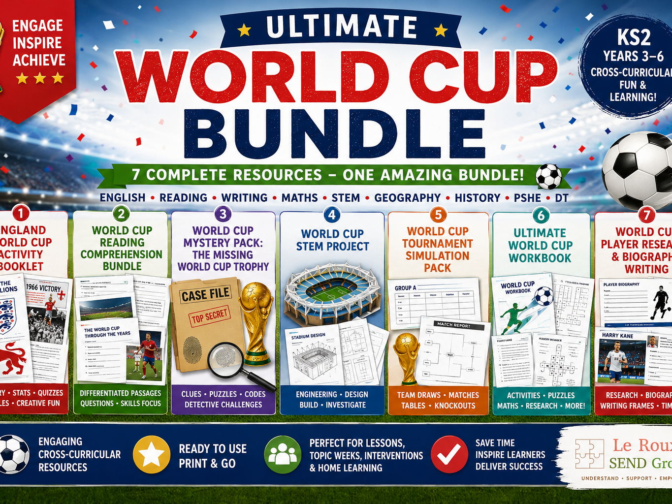 Ultimate World Cup Bundle | 7 Complete KS2 Cross-Curricular Resources